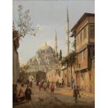 Frans Vervloet (Belgian, 1795-1872) A view of the Fatih Mosque, Instanbul