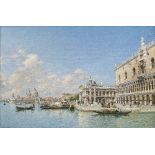 Federico del Campo (Peruvian, 1837-1927) A view of the Riva degli Schiavoni, Venice