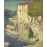 Joseph Edward Southall, RWS, NEAC, RBSA (British, 1861-1944) The Quay, Orta