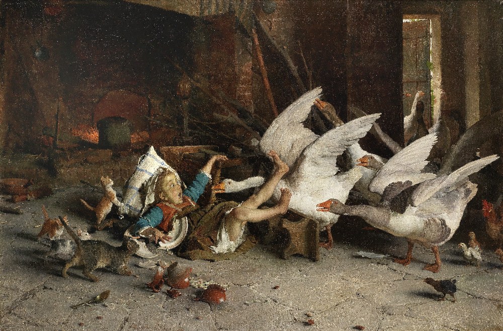 Gaetano Chierici (Italian, 1838-1920) Una catastrophe