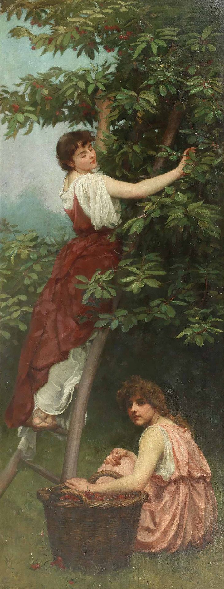 Philip Hermogenes Calderon, RA (British, 1833-1898) Cherry picking