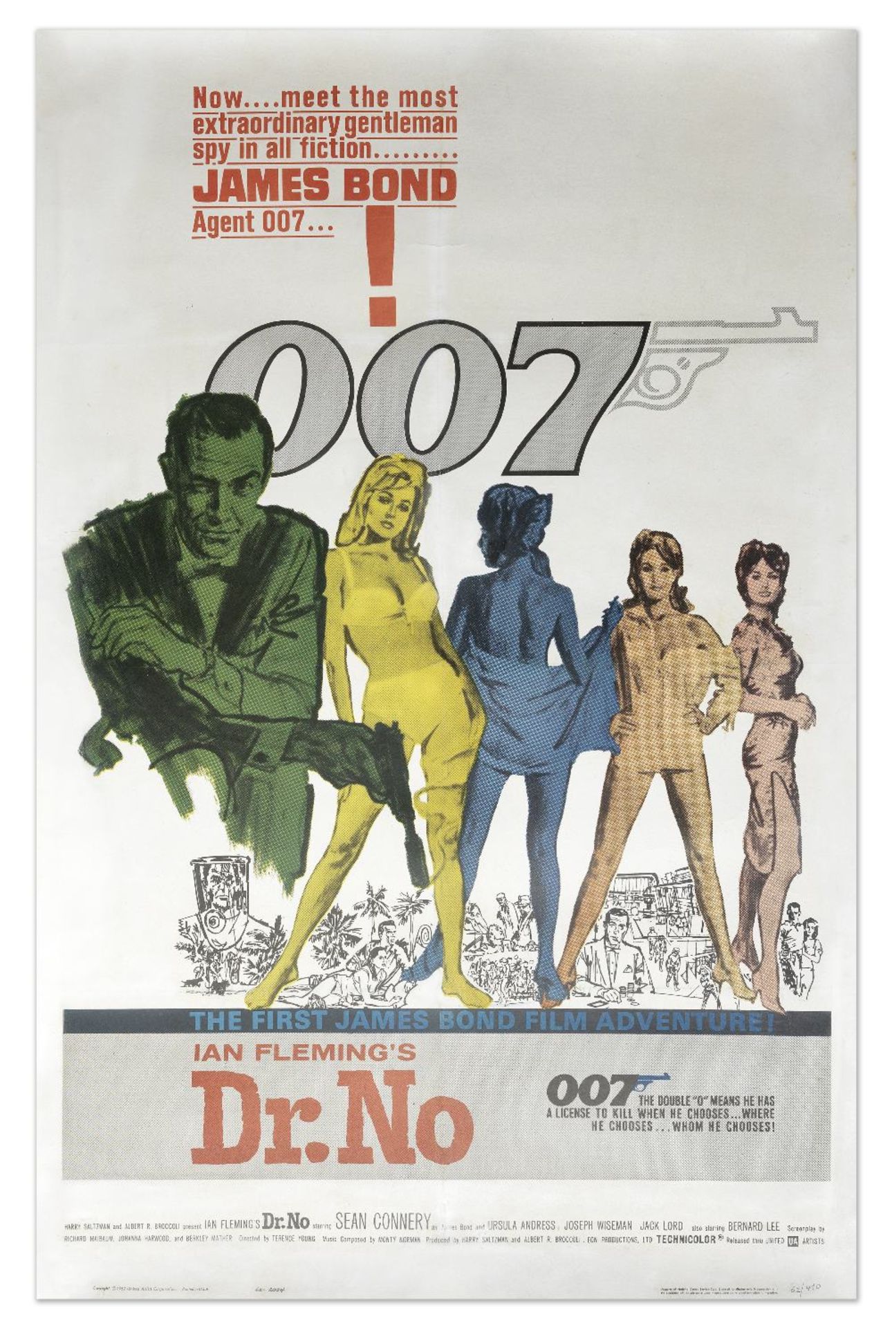 James Bond US One-Sheet Poster For 'Dr No', 1962