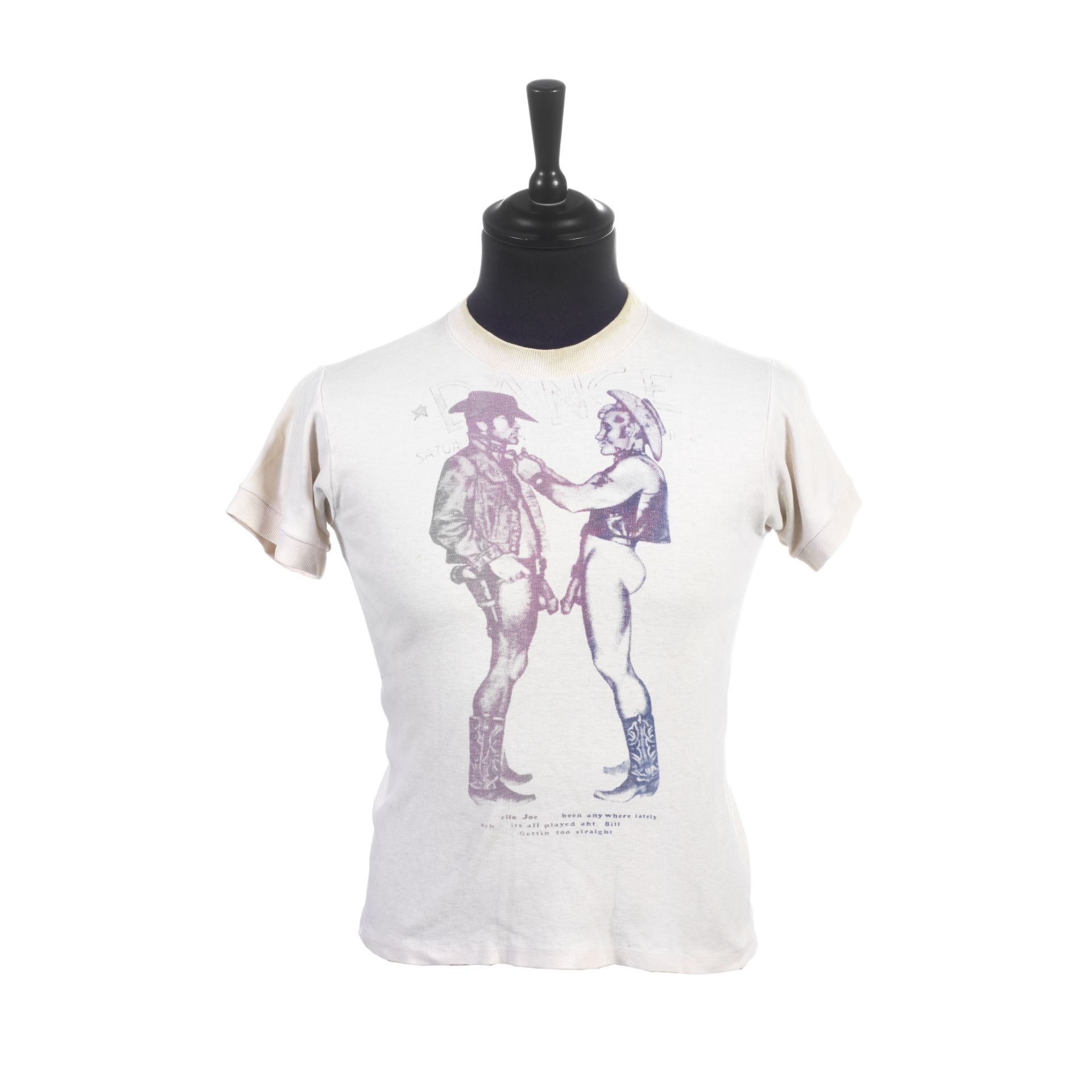 Vivienne Westwood & Malcolm McLaren An Original and Rare Pink 'Two Cowboys' T-Shirt, 1975