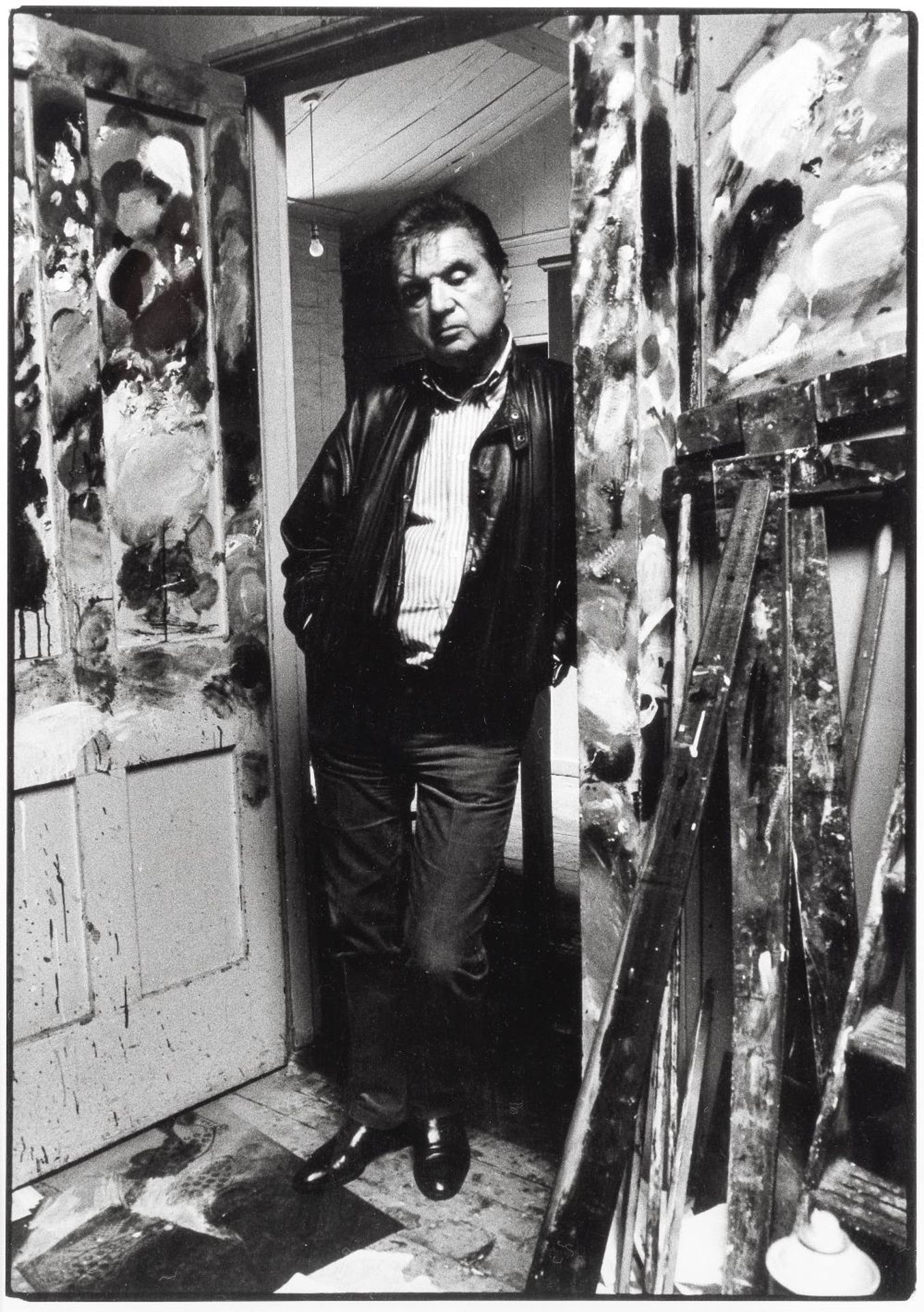 Bruce Bernard (British, 1928-2000) Francis Bacon In The Studio Doorway, 1983