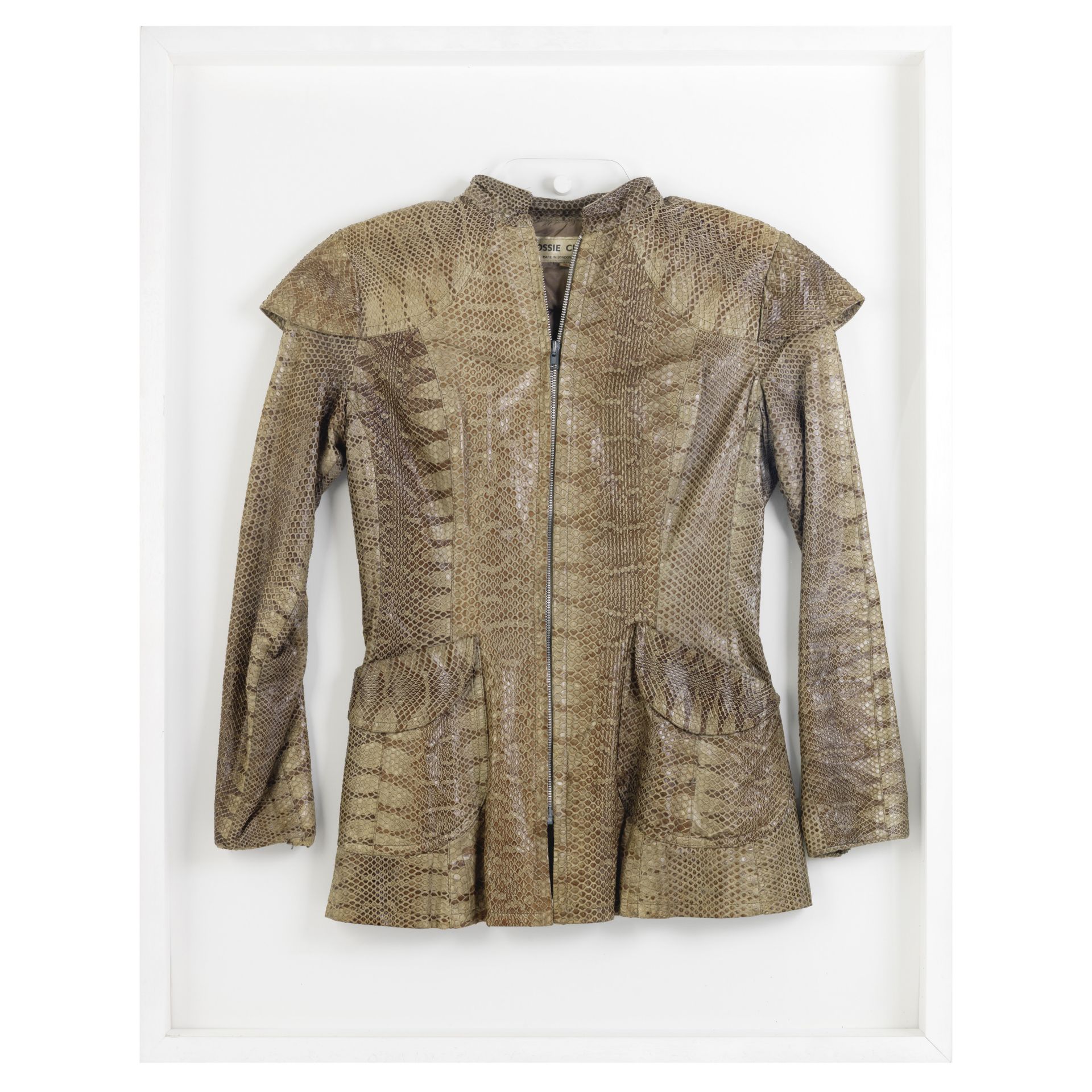 Ossie Clark (British, 1942-1996) Framed Python Skin Jacket, circa 1966