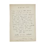 REN&#201; CHAR (1907-1988) LETTRE AUTOGRAPHE SIGN&#201;E &#192; UN SALAUD ET LETTRE AUTOGRAPHE S...