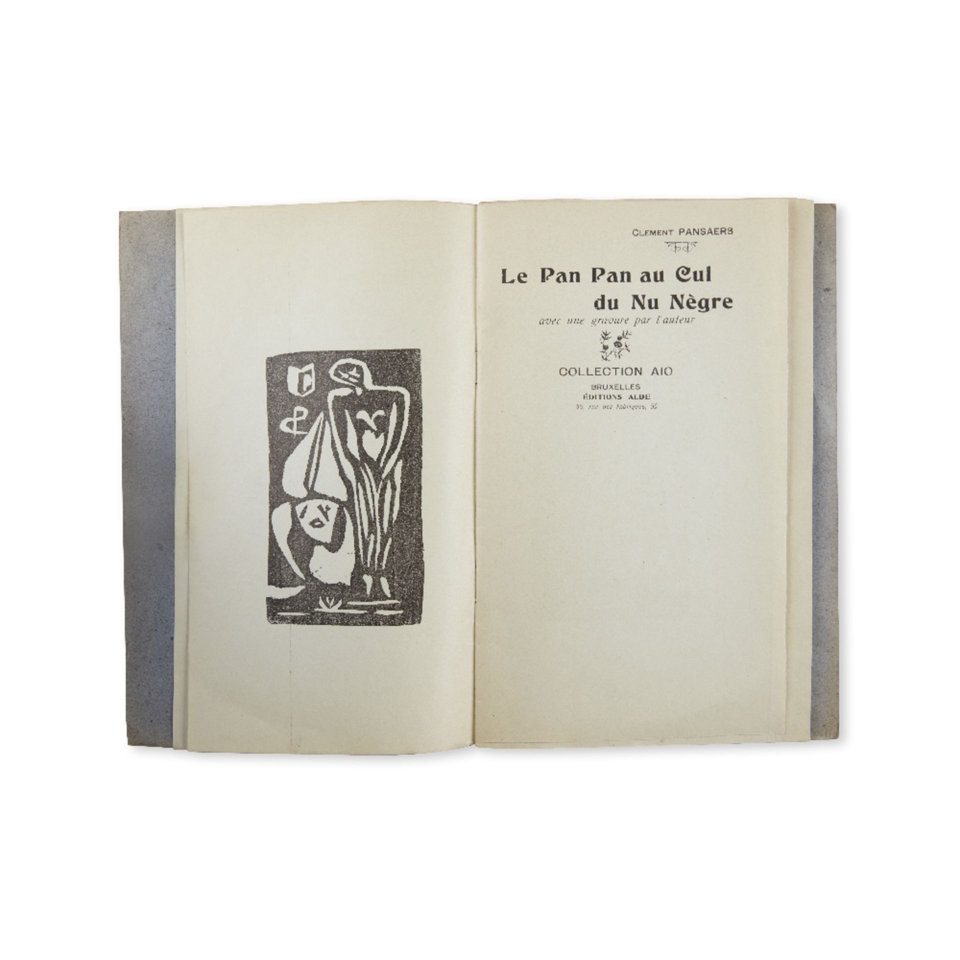 CL&#201;MENT PANSAERS (1885-1922) LE PAN-PAN AU CUL DU NU/N&#200;GRE. Bruxelles, Alde, 1920. In-...