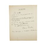 FRANCIS PICABIA (1879-1953) LETTRE AUTOGRAPHE SIGN&#201;E &#224; Georges CHARBONNIER. 1 page in-8.