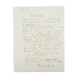 RAYMOND RADIGUET (1903-1923) LETTRE AUTOGRAPHE SIGN&#201;E &#224; Valentine [HUGO]. Pramousquier...