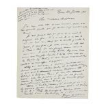 GIORGIO DE CHIRICO (1888-1978) LETTRE AUTOGRAPHE SIGN&#201;E &#224; Monsieur ANTCHORENE. Rome 26...