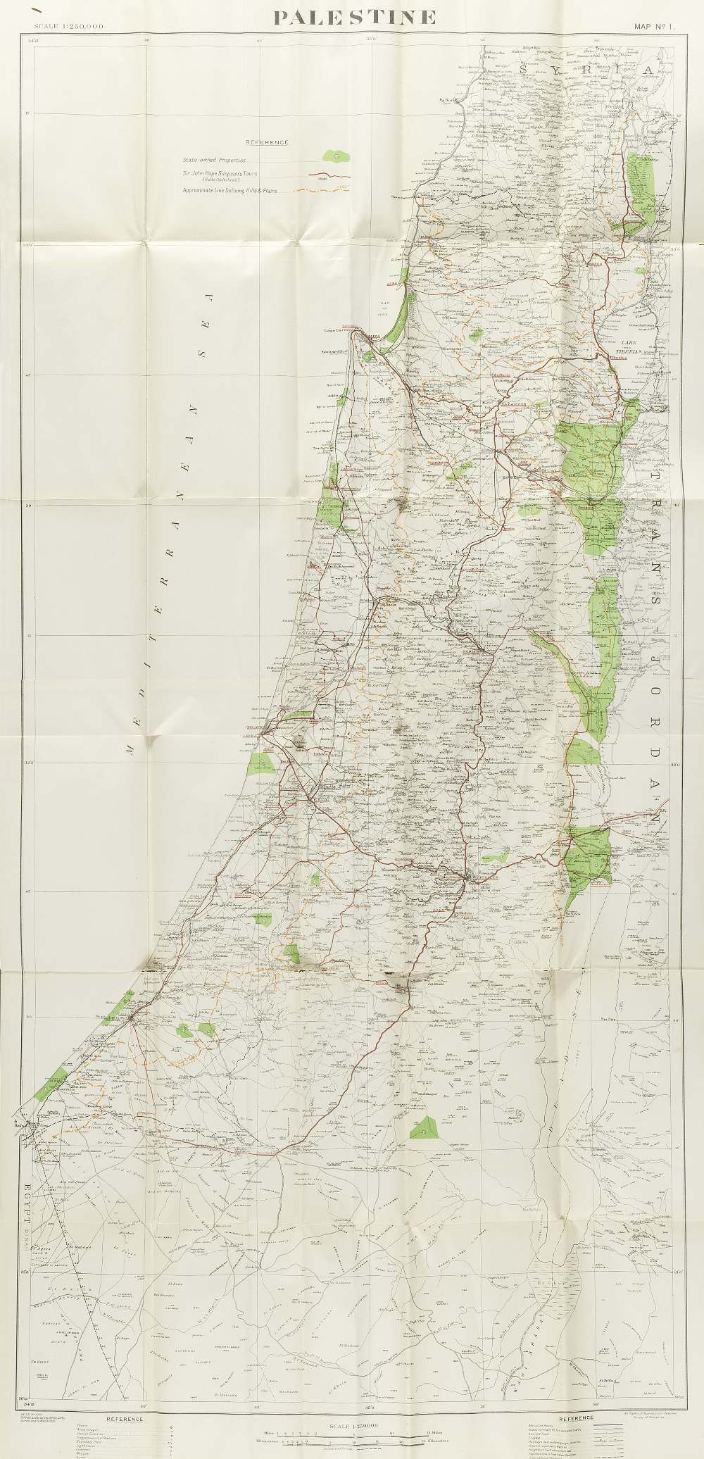 PALESTINE - BRITISH MANDATE AND IMMIGRATION SIMPSON (JOHN HOPE) Palestine. Report on Immigration...