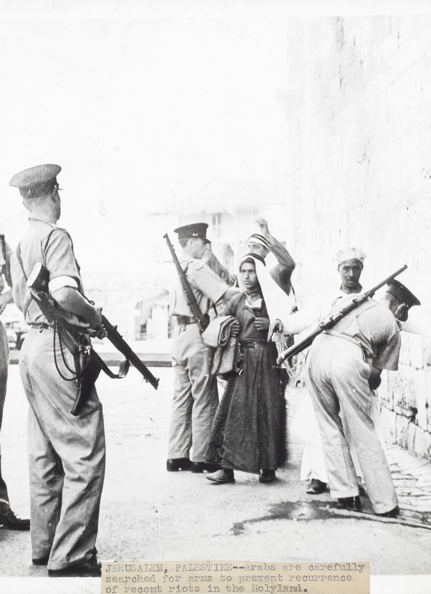 PALESTINE - BRITSH MANDATE, PALESTINE POLICE FORCE, AND ARAB UPRISING 'Palestine Sept. 1936-Nov....