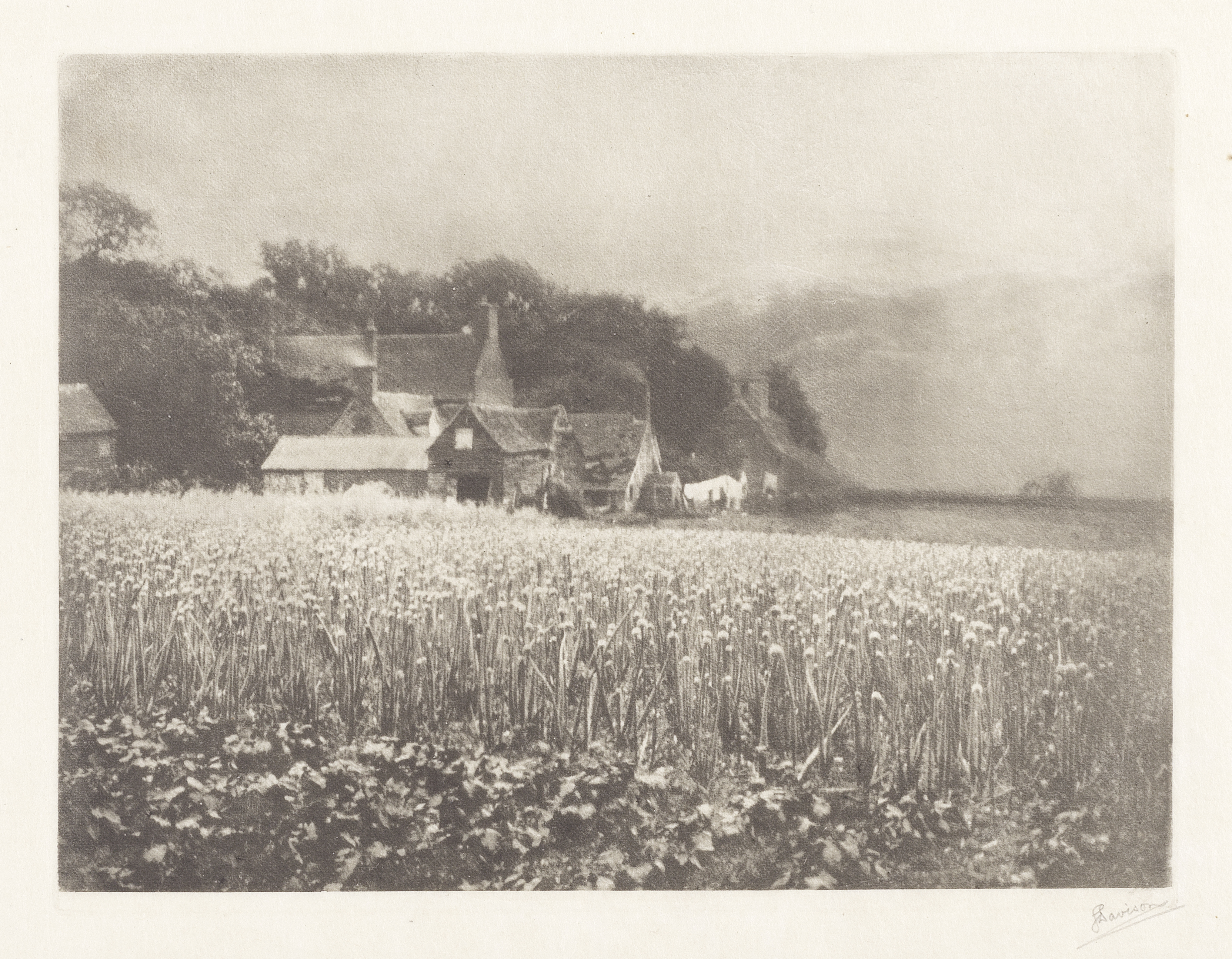 PHOTOGRAPHY - GEORGE DAVISON A group of 5 vintage photogravures, including views of Harlech, Ess...