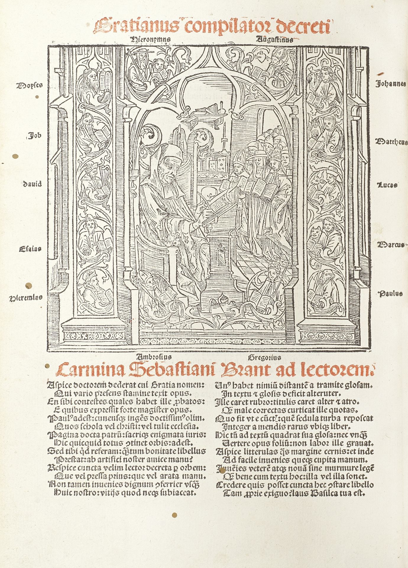 GRATIANUS Decretum with apparatus by Bartholomaeus Brixiensis and Johannes Teutonicus (Semeca), ...