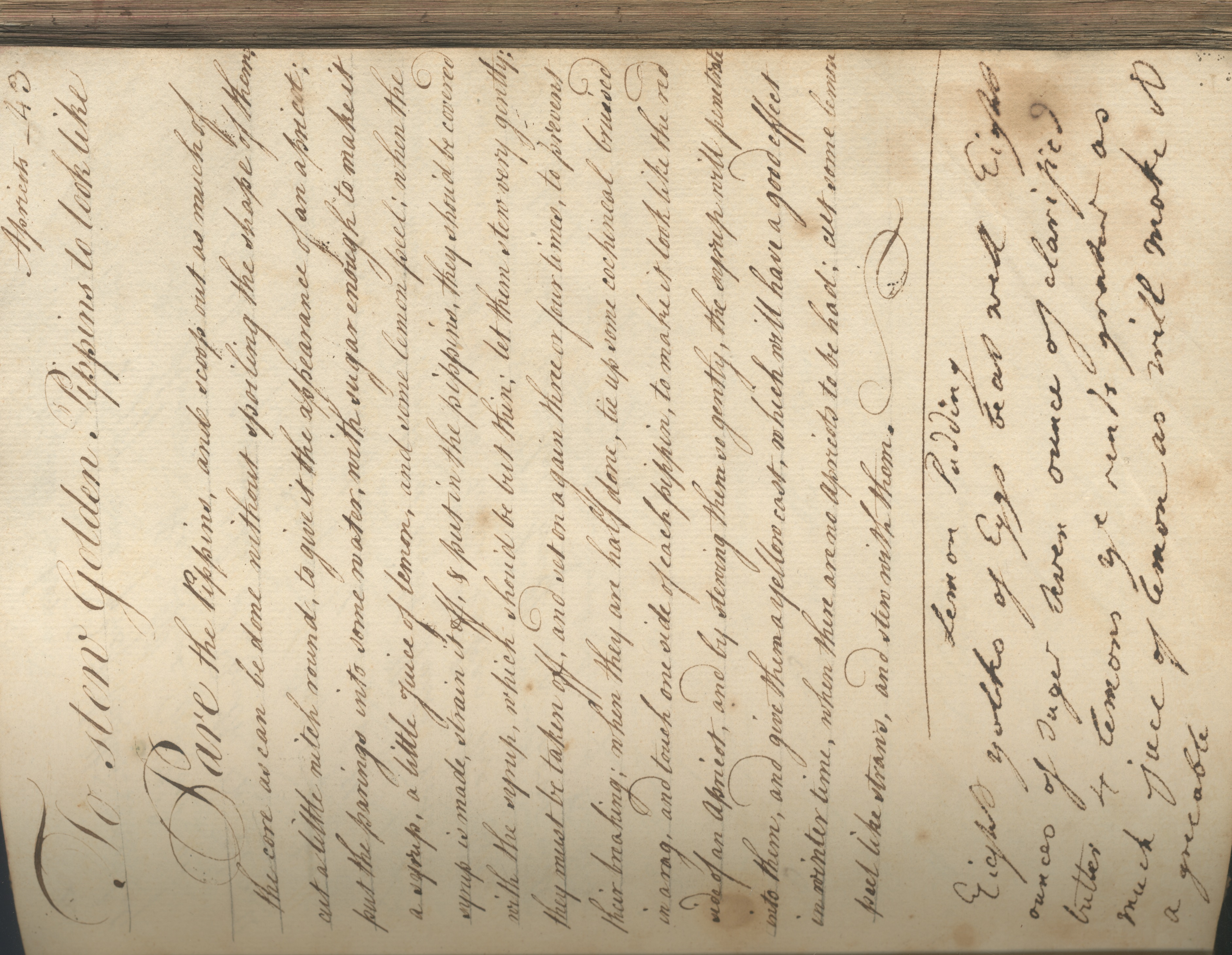 COOKERY & HOUSEHOLD Manuscript receipt book written in several hands containing over 200 culinar...