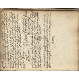 COOKERY & MEDICINE - IRELAND Manuscript notebook [late seventeenth/early eighteenth century]