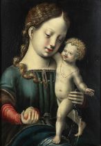 Follower of Pieter Coecke van Aelst (Aelst 1502-1550 Brussels) The Madonna and Child