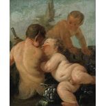 Italian School, circa 1700 A study of fauns and a putti with grapes