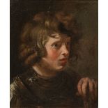 Follower of Sir Peter Paul Rubens (Siegen 1577-1640 Antwerp) The head of a young man in armour