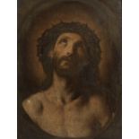 After Guido Reni, 17th Century Head of Christ crowned with thorns, painted as an oval