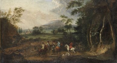 Attributed to Jan Wyck (Haarlem circa 1652-1700 Mortlake) A hunting party