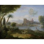 Hendrick Frans Van Lint, called Studio (Antwerp 1684-1763 Rome) An Italianate landscape with fig...