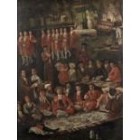 French School, 18th Century A Turkish embassy feasting, possibly that of Mehmet Effendi, the 1st...