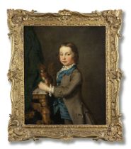 Attributed to Joseph Highmore (London 1692-1780 Canterbury) Portrait of young boy in a grey coat...