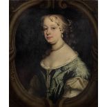 Circle of Mary Beale (Barrow 1633-1699 London) Portrait of a lady, half-length, wearing a blue d...