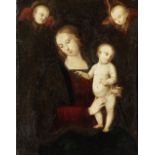 After Pietro Vannucci, called il Perugino, late 16th Century The Madonna and Child with two cherubs