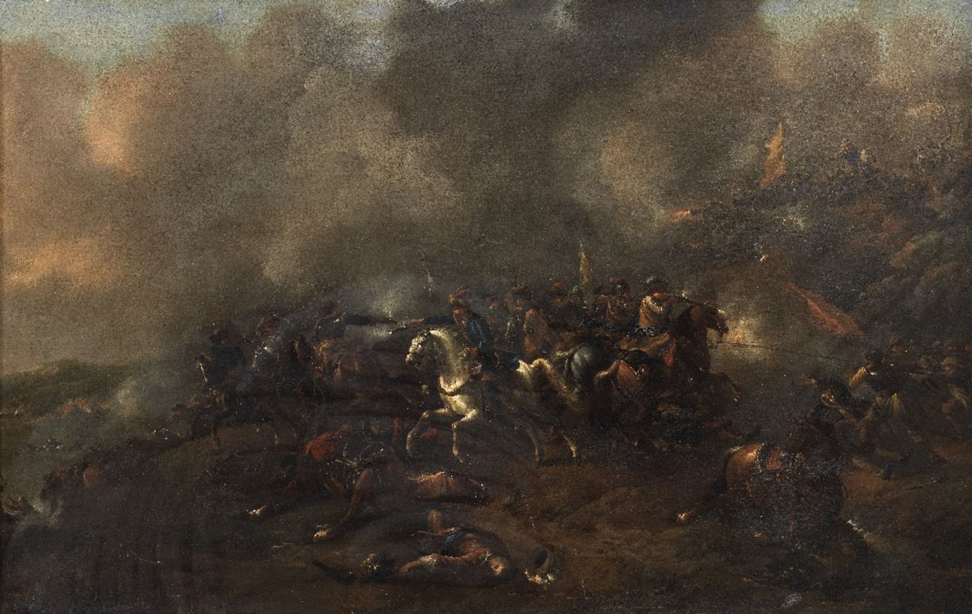 Jan Wyck (Haarlem circa 1652-1700 Mortlake) A battle between the Turks and Christians