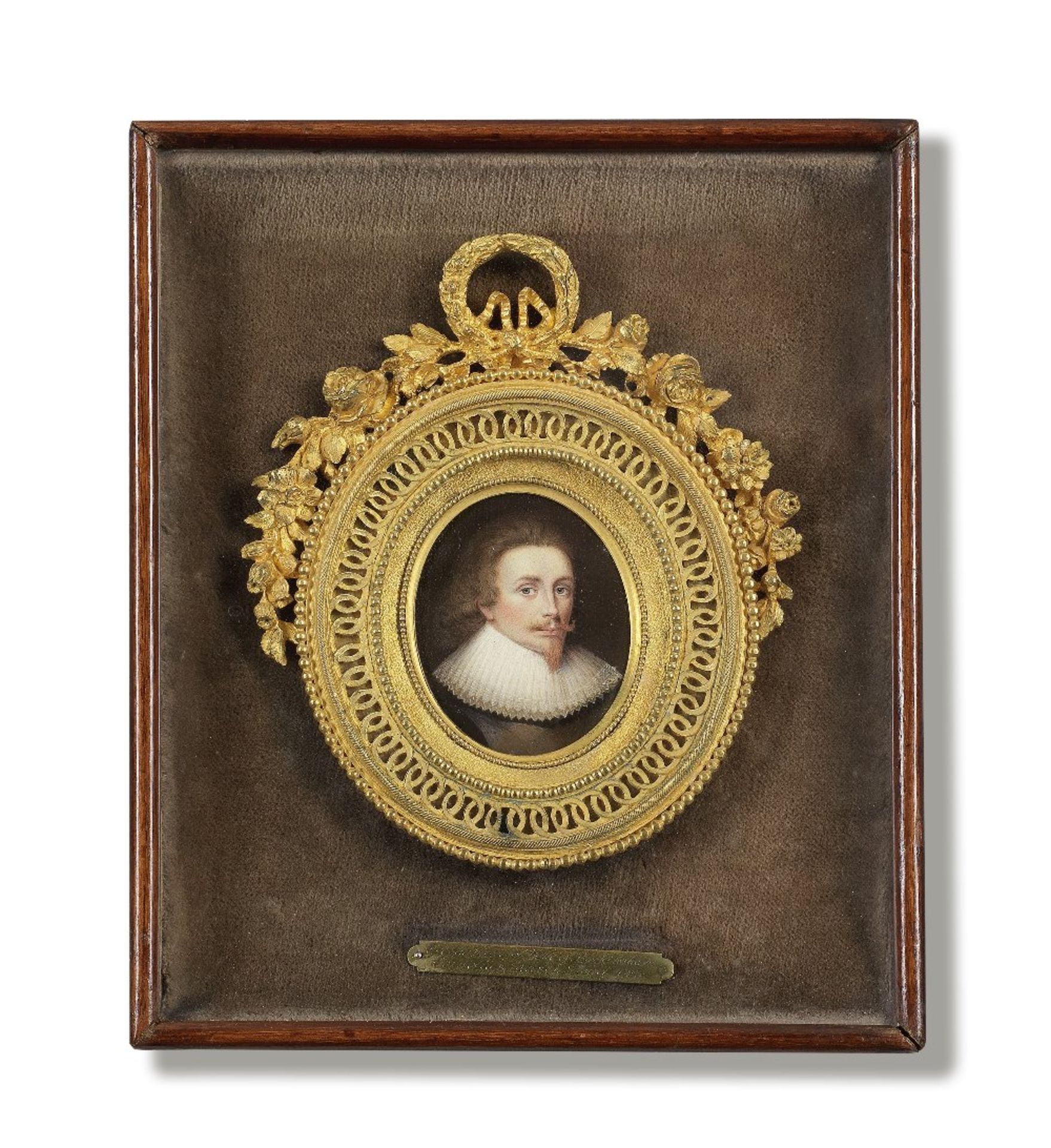 English School, 19th Century Portrait of George Villiers, bust-length, in a ruff