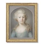 French School, 18th Century Portrait of a girl, said to be from the Luglen van Tuyll family, bus...