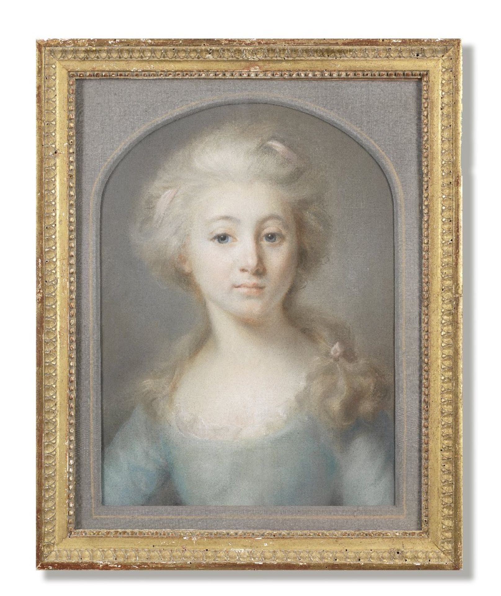 French School, 18th Century Portrait of a girl, said to be from the Luglen van Tuyll family, bus...
