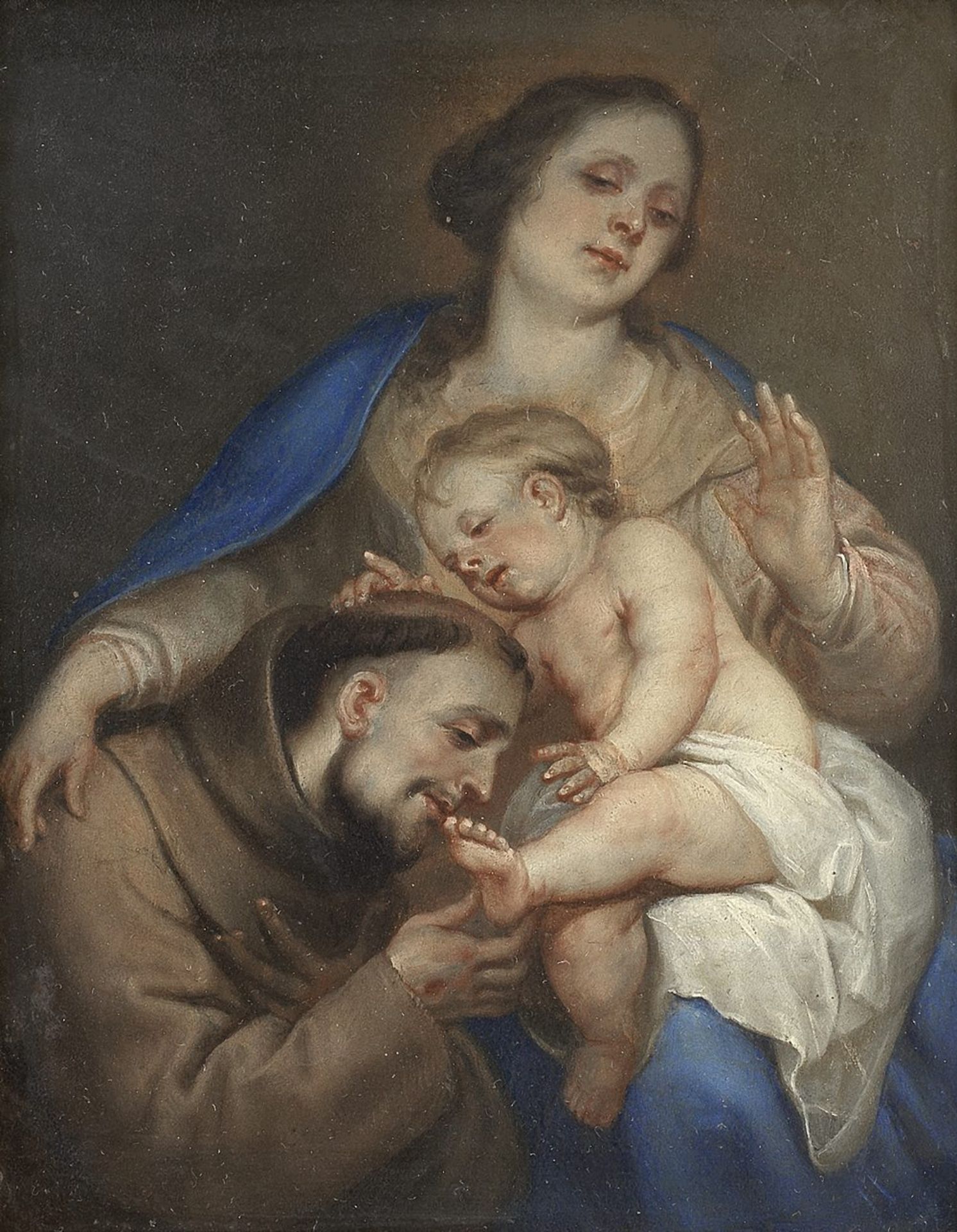 Dutch School, 17th Century The Madonna and Child with Saint Francis