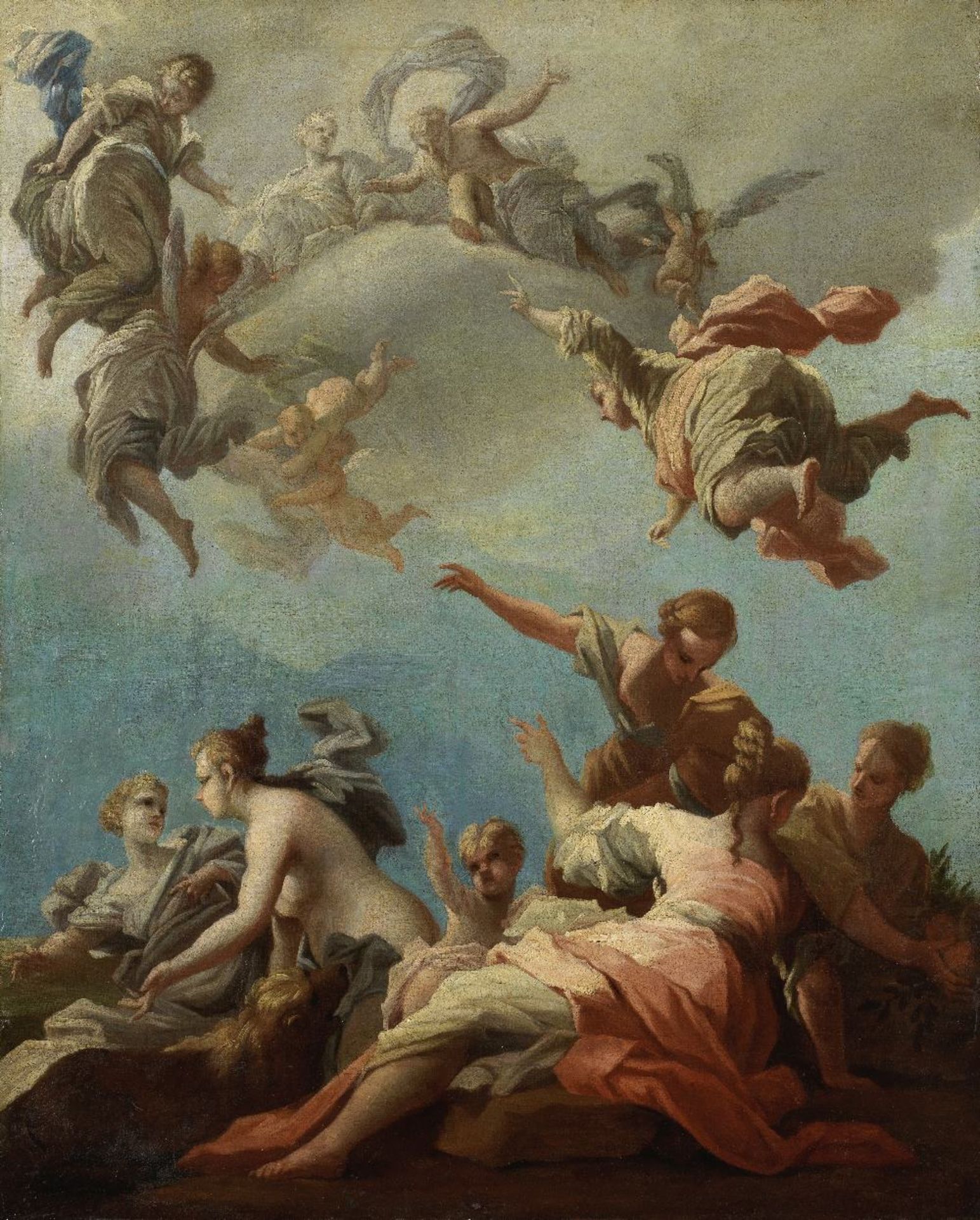 Giovanni Camillo Sagrestani (Florence 1660-1731) The Gods of Olympus unframed