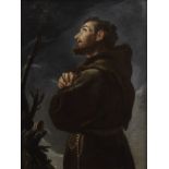 Pier Leone Ghezzi (Rome 1674-1755) Saint Nicholas of Tolentino; and Saint Francis of Assisi (2)