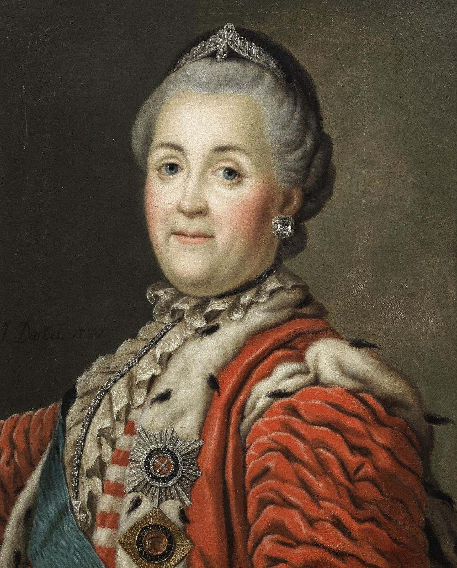 Joseph Friedrich August Darb&#232;s (Hamburg 1747-1810 Berlin) Portrait of Catherine the Great, ...