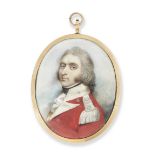 Andrew Plimer (Devon 1763-1837 London) A portrait miniature of an officer, wearing red coat, cre...