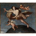 Follower of Guido Reni (Calvenzano 1575-1642 Bologna) Fortuna and winged putti unframed
