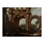 Niccolo' Codazzi (Naples 1642 - 1693) et Theodore Helmbreker (Haarlem 1633-1696 Rome) Capriccio ...