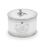 A George III silver tea caddy John Scofield, London 1780