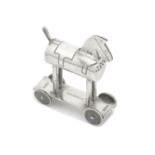 An Edwardian silver 'toy horse' pepper Cornelius Desormeaux Saunders & James Francis Hollings, C...