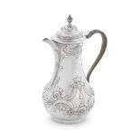 A George II silver hot water jug Thomas Whipham & Charles Wright, London 1757