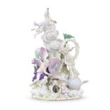 A large late 19th century Meissen porcelain mythological figural group after the 18th century mo...