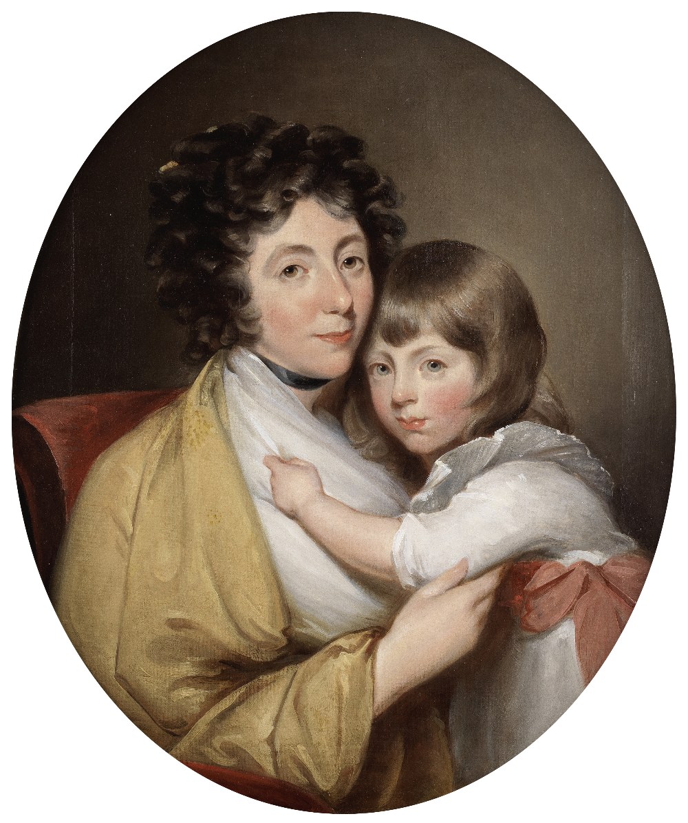 Studio of Gilbert Stuart (Saunderstown 1755-1828 Boston) Portrait of Mrs Luke White and her son ...