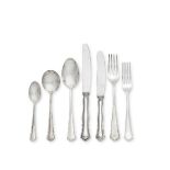 A German silver Chippendale (D) pattern flatware service Wilkens, also stamped crown crescent m...