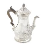 A George III silver coffee pot William & James Priest, London 1772