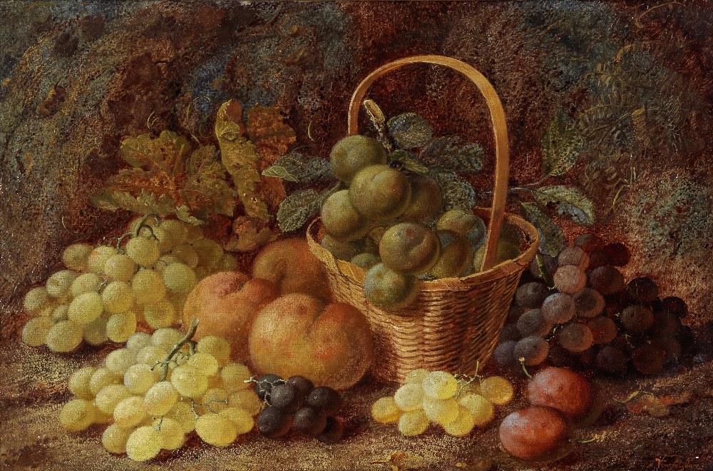 Vincent Clare (British, 1855-1930) Still lifes of fruit, a pair each 30.8 x 46cm (12 1/8 x 18 1/...
