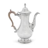 A George III provincial silver coffee pot no apparent maker's mark, Newcastle 1782